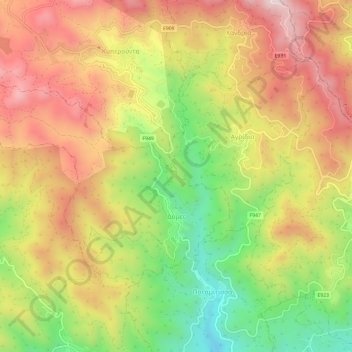 Dymes topographic map, elevation, terrain