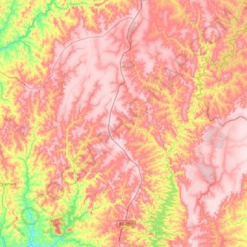 Campo Alegre de Goiás topographic map, elevation, terrain