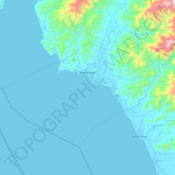 Mamburao topographic map, elevation, terrain
