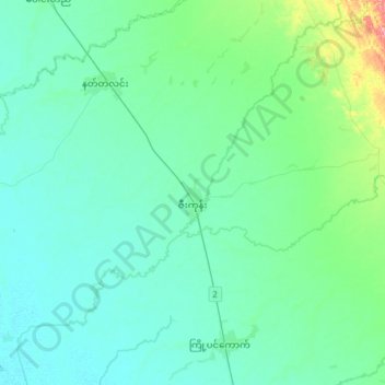 Zigon Township topographic map, elevation, terrain
