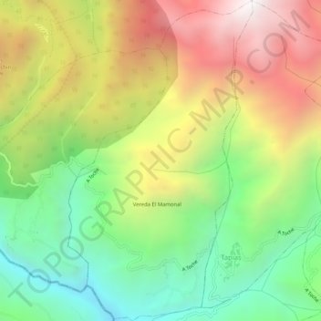 El moral topographic map, elevation, terrain