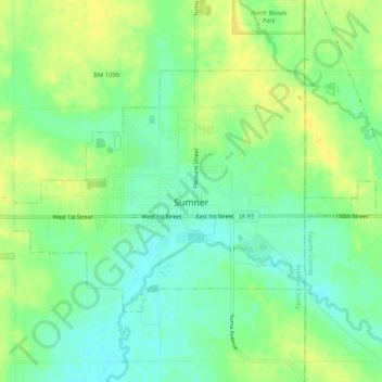 Sumner topographic map, elevation, terrain