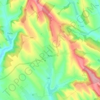 Kolta topographic map, elevation, terrain