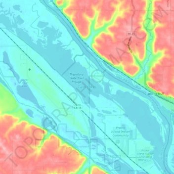 Twin Lakes topographic map, elevation, terrain