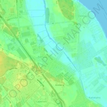 Rāmava topographic map, elevation, terrain