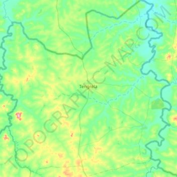 Tengréla topographic map, elevation, terrain