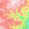 uMngeni River topographic map, elevation, terrain