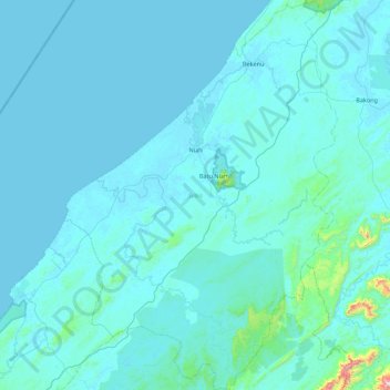 Subis topographic map, elevation, terrain