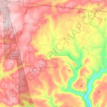 Fox Township topographic map, elevation, terrain