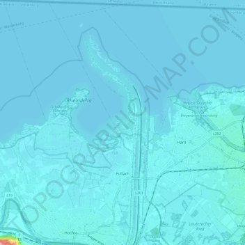 Fußach topographic map, elevation, terrain