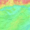 Comtés unis de Prescott et Russell topographic map, elevation, terrain