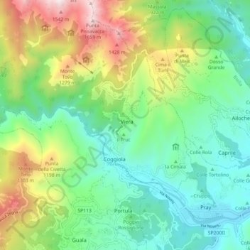Portula topographic map, elevation, terrain