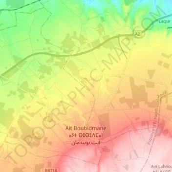 Ait Boubidmane topographic map, elevation, terrain