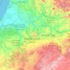 Sebou River topographic map, elevation, terrain