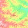 Dourados topographic map, elevation, terrain