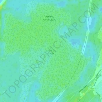 Männiku raba topographic map, elevation, terrain