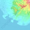Jeneponto topographic map, elevation, terrain