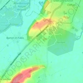 Barton in Fabis topographic map, elevation, terrain