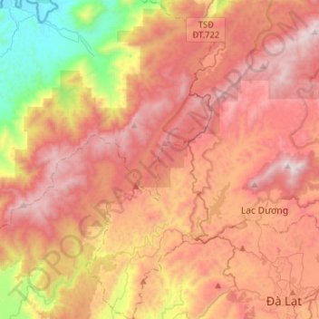 Xã Lát topographic map, elevation, terrain