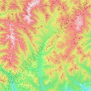 Valea Doftanei topographic map, elevation, terrain