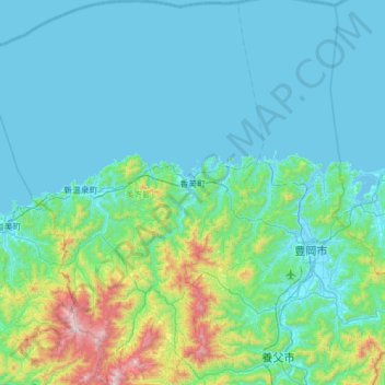 Kami topographic map, elevation, terrain