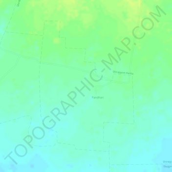 Pandhari topographic map, elevation, terrain