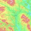District of Prešov topographic map, elevation, terrain