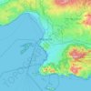 Marsiglia topographic map, elevation, terrain