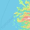 Kinn topographic map, elevation, terrain