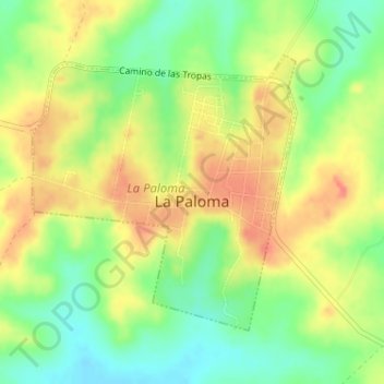 La Paloma topographic map, elevation, terrain