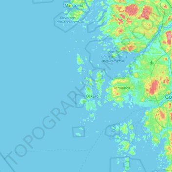 Öckerö kommun topographic map, elevation, terrain