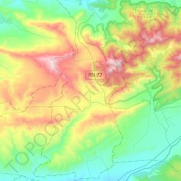 Hidoussa topographic map, elevation, terrain