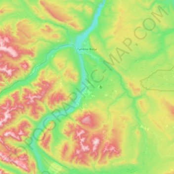 Tumbler Ridge topographic map, elevation, terrain