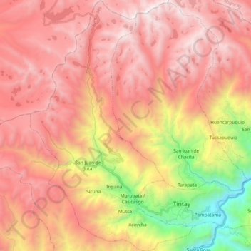 Lucre topographic map, elevation, terrain