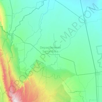 Departamento Santa Rosa topographic map, elevation, terrain