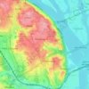 Pecherskyi district topographic map, elevation, terrain