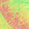 Area E (Moberly Lake/Sukunka Valley) topographic map, elevation, terrain
