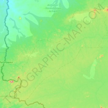 Marudi topographic map, elevation, terrain