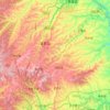 宜君县 topographic map, elevation, terrain