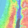 Cisjordanie topographic map, elevation, terrain