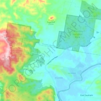 Glen Oak topographic map, elevation, terrain