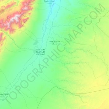 Tissaf topographic map, elevation, terrain