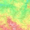 powiat częstochowski topographic map, elevation, terrain