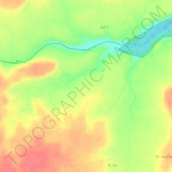 Bengawan topographic map, elevation, terrain