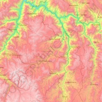 Province of Cotabambas topographic map, elevation, terrain