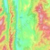 Michelago topographic map, elevation, terrain