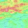 Sliven topographic map, elevation, terrain