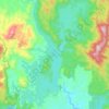 Hồ Hàm Thuận topographic map, elevation, terrain