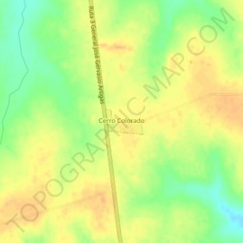 Cerro Colorado topographic map, elevation, terrain