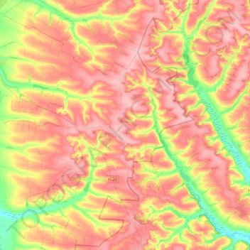 Петропавлівська сільська громада topographic map, elevation, terrain